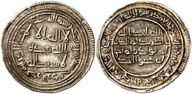 AH 92. Califato Omeya de Damasco. El-Walid I. Darbadjirid. Dirhem. (S.Album 128) (Lavoix 263). 2,95 g. EBC.
