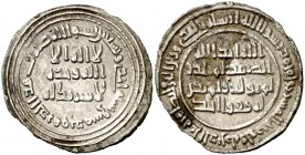 AH 91. Califato Omeya de Damasco. El-Walid I. Damasco. Dirhem. (S.Album 128) (Lavoix 275). 2,33 g. EBC-.