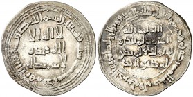 AH 96. Califato Omeya de Damasco. Al-Walid I. Damasco. Dirhem. (S.Album 128) (Lavoix 281). 2,35 g. MBC.