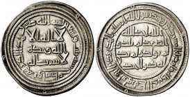 AH 93. Califato Omeya de Damasco. Al-Walid I. Wasit. Dirhem. (S.Album 128) (Lavoix 350). 2,90 g. EBC.