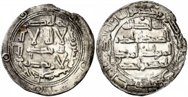AH 177. Emirato Independiente. Hixem I. Al Andalus. Dirhem. (V. 75) (Fro. 4). 2,43 g. Pequeña rotura en borde, que no afecta a la leyenda. MBC-.