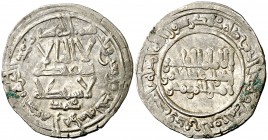 AH 341. Califato. Abderrahman III. Medina Azzahra. Dirhem. (V. 422) (Fro. 4). 3,21 g. MBC+.