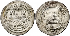 AH 356. Califato. Al-Hakem II. Medina Azzahra. Dirhem. (V. 457) (Fro. 9). 3 g. MBC+.