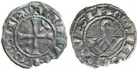 Comtat d'Urgell. Ermengol VIII (1184-1209). Agramunt. Diner. (Cru.V.S. 119) (Cru.C.G. 1935). 0,58 g. Cospel ligeramente faltado. Ex Áureo 28/01/2009, ...