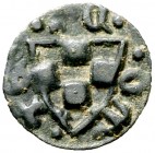 Comtat d'Urgell. Teresa d'Entença (1314-1328). Balaguer. Pugesa. (Cru.V.S. 132) (Cru.C.G. 149a). 0,27 g. T latina. Escasa. MBC+.