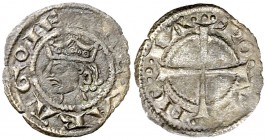 Comtat de Provença. Jaume I (1213-1276). Provença. Òbol del ral coronat. (Cru.V.S. 175) (Cru.C.G. 2125). 0,41 g. Escasa. MBC.