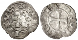 Comtat de Forcalquer. Guillem II d'Urgell (1150-1209). Forcalquer. Òbol. (Cru.V.S. 181 var) (Cru.C.G. 2041 var). 0,33 g. Rara. MBC.