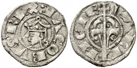 Jaume I (1213-1276). València. Diner. (Cru.V.S. 316) (Cru.C.G. 2130). 0,77 g. Tercera emisión. MBC+.