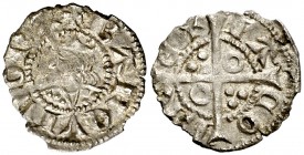 Jaume II (1291-1327). Barcelona. Òbol. (Cru.V.S. 341.1) (Cru.C.G. 2164a). 0,34 g. Cospel algo irregular. Escasa. (MBC+).