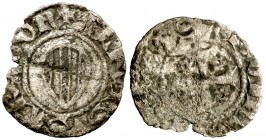 Alfons III (1327-1336). Sardenya (Villa d'Esglesies). Alfonsí menut. (Cru.V.S. 371) (Cru.C.G. 2189). 0,45 g. Cospel faltado. Rara. (MBC-/BC).