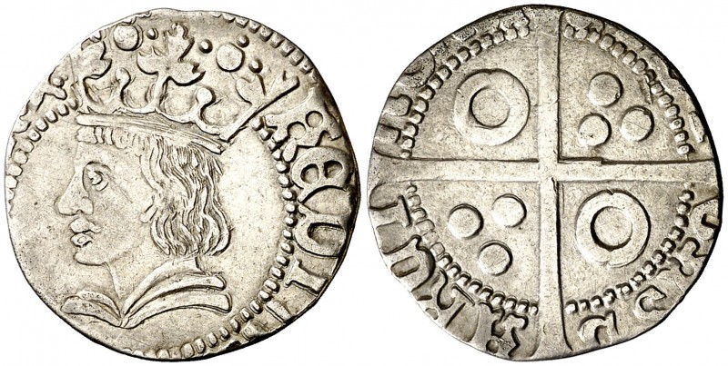 Ferran II (1479-1516). Barcelona. Croat. (Cru.V.S. 1137.1 falta var) (Badia falt...