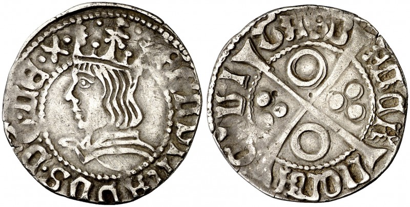 Ferran II (1479-1516). Barcelona. Croat. (Cru.V.S. 1139 var) (Badia 752, pero re...