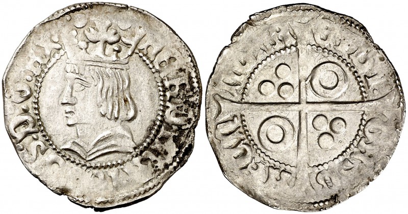 Ferran II (1479-1516). Barcelona. Croat. (Cru.V.S. 1141 var) (Badia falta) (Cru....