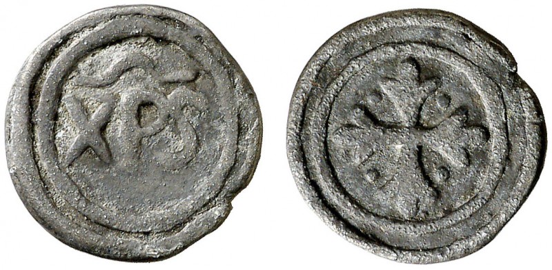 Palma, La Seu. Plom. (Cru.L. 2435). 1,52 g. Raro. MBC-.