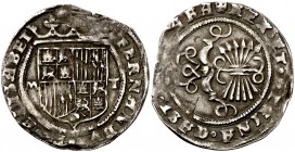 Reyes Católicos. Toledo. 1 real. (Cal. 412). 3,39 g. MBC-.