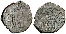 s/d. Felipe III. Girona. 1 diner. (Cal. 689) (Cru.C.G. 3738). 0,76 g. MBC+.