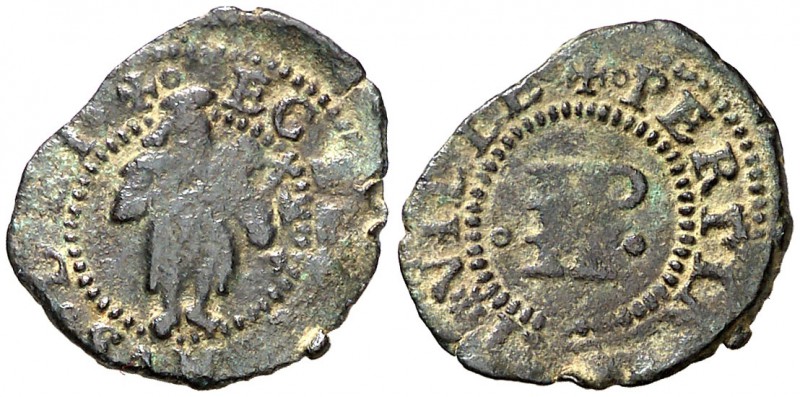 s/d (1600-1603). Felipe III. Perpinyà. 1 diner. (Cal. 740) (Cru.C.G. 3808). 0,82...