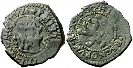 1600. Felipe III. Cuenca. J. 2 maravedís. (Cal. falta) (J.S. C-6). 2,76 g. Buen ejemplar. Escasa así. MBC+.