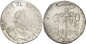 1608. Felipe III. Milán. 1 ducatón. (Vti. 34) (MIR. 340/8). 31,75 g. Escasa. MBC+.