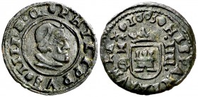 1663. Felipe IV. Cuenca. CA. 4 maravedís. (Cal. 1339). 1 g. Buen ejemplar. MBC+.
