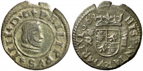 1663. Felipe IV. Coruña. R. 8 maravedís. (Cal. 1305). 1,84 g. MBC.