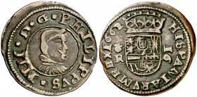 1662. Felipe IV. Coruña. R. 16 maravedís. (Cal. 1300). 4,31 g. MBC.