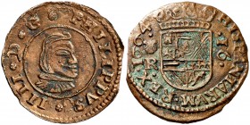1664. Felipe IV. Coruña. R. 16 maravedís. (Cal. 1302). 2,57 g. Bella. Rara así. EBC-.