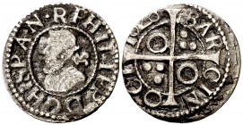 1626. Felipe IV. Barcelona. 1/2 croat. (Cal. 1131). 1,53 g. Oxidaciones. Rara. (MBC-).
