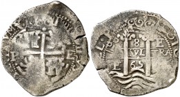 1665. Felipe IV. Potosí. E. 8 reales. (Cal. 454). 26,72 g. MBC-.