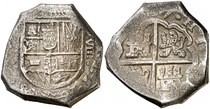 (16)37. Felipe IV. (Sevilla). (R). 8 reales. (Cal. 610). 27,48 g. Pátina. Rara. ...