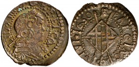 1650. Guerra dels Segadors. Barcelona. 1 sisè. (Cal. 146) (Cru.C.G. 4553f). 3,50 g. Luis XIV. MBC.