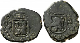 1684. Carlos II. Coruña. 2 maravedís. (Cal. 867). 6,01 g. MBC+.