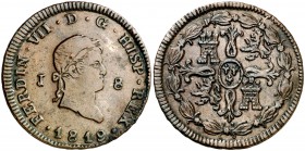 1819. Fernando VII. Jubia. 8 maravedís. (Cal. 1553). 9,15 g. MBC/MBC+.