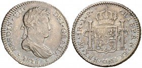 1818. Fernando VII. Lima. JP. 1 real. (Cal. 1137). 3,42 g. MBC+.