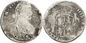 1814. Fernando VII. Durango. (MZ). 8 reales. (Cal. 412). 25,83 g. Busto armado grande. Ex Colección Isabel de Trastámara 23/04/2015, nº 657. Fecha rar...