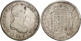 1815. Fernando VII. Guatemala. M. 8 reales. (Cal. 463). 26,59 g. BC+.