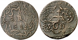 1813. Fernando VII. Morelos. 8 reales. (Cal. 578). 24,64 g. CU. MBC-.