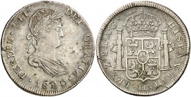 1820. Fernando VII. Zacatecas. AG. 8 reales. (Cal. 695). 26,91 g. MBC+.