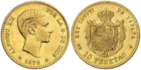 1878*1878. Alfonso XII. EMM. 10 pesetas. (Cal. 23). 3,23 g. MBC-.