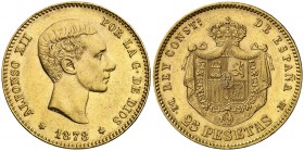 1878*1878. Alfonso XII. DEM. 25 pesetas. (Cal. 4). 8,06 g. EBC-.