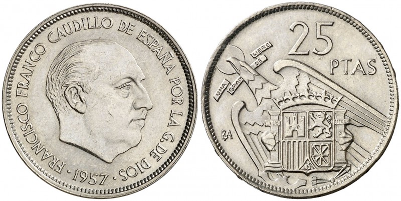 1957. Estado Español. BA (Barcelona). 25 pesetas. (Cal. 139, como serie completa...