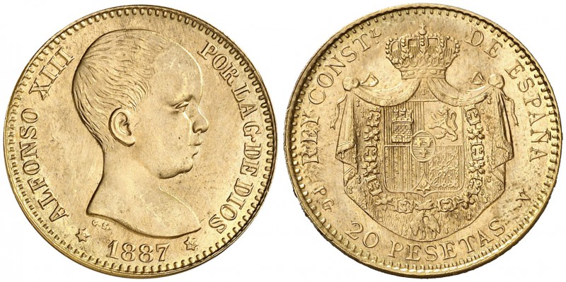 1887*1962. Estado Español. PGV. 20 pesetas. (Cal. 6). 6,45 g. S/C-.