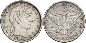 1898. Estados Unidos. Filadelfia. 1/2 dólar. (Kr. 116). 12,30 g. AG. MBC.