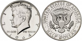 1964. Estados Unidos. Filadelfia. 1/2 dólar. (Kr. 202). 12,45 g. AG. S/C.