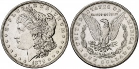 1879. Estados Unidos. O (Nueva Orleans). 1 dólar. (Kr. 110). 26,74 g. AG. EBC-.
