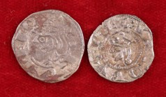 Jaume I (1213-1276). Barcelona y València. Diner. Lote de 2 monedas. MBC-.