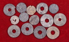 (1649-1822) Palembang. (Mitchiner N-I. & W.C. 3127 y 3128). Lote de 14 monedas. A examinar. MBC-/MBC+.