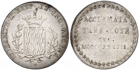 1833. Isabel II. Tarragona. Módulo 2 reales. (Ha. 32) (V. 760) (V.Q. 13382) (Cru.Medalles 260). 5,16 g. Parte de brillo original. EBC-.