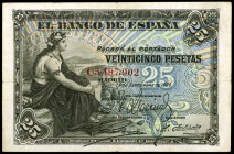1906. 25 pesetas. (Ed. B98a) (Ed. 314a). 24 de septiembre. Serie C. MBC-.