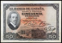 1927. 50 pesetas. (Ed. B110) (Ed. 326). 17 de mayo, Alfonso XIII. MBC-.